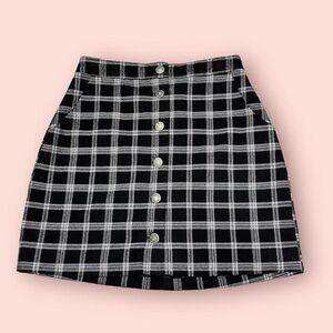 Hollister Ultra High-Rise Plaid Button-Front Skirt – Size XS